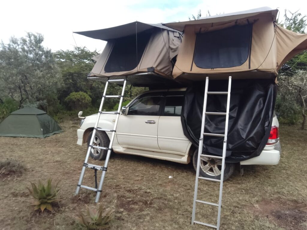 Rent A Landcruiser V8 with Rooftop Tent in Uganda 